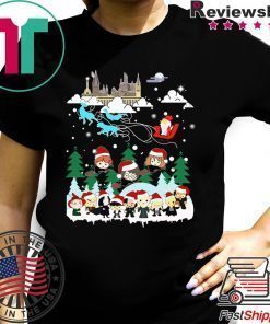 Christmas Santa Albus Dumbledore Sleigh Harry Potter Tee Shirts