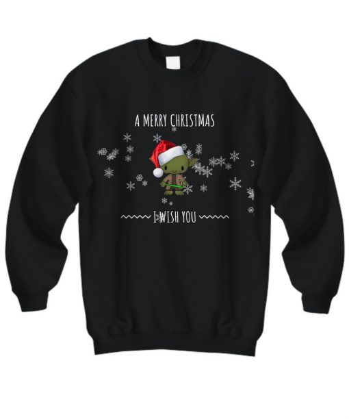 Christmas Sweatshirt, Baby Yoda Christmas sweater