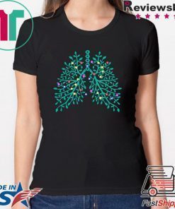 Christmas tree lights respiratory therapy lungs shirt
