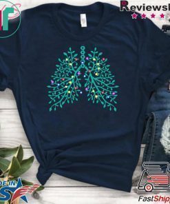 Christmas tree lights respiratory therapy lungs shirt