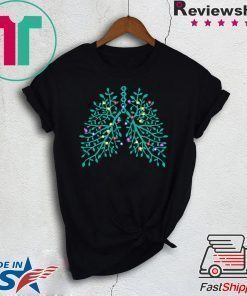 Christmas tree lights respiratory therapy lungs shirt