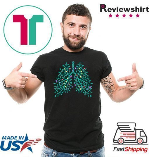 Christmas tree lights respiratory therapy lungs shirt