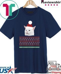 Christmas ugly sweater cheeky Table dinner cat dank meme T-Shirt