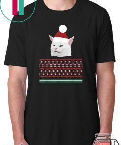 Christmas ugly sweater cheeky Table dinner cat dank meme T-Shirt