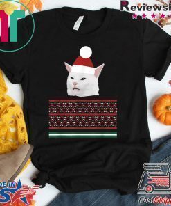 Christmas ugly sweater cheeky Table dinner cat dank meme T-Shirt