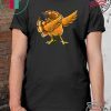 Dabbing Turkey Shirt Thanksgiving Boys Kids Men Turkey Day T-Shirt