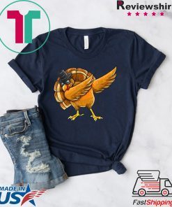 Dabbing Turkey Shirt Thanksgiving Boys Kids Men Turkey Day T-Shirt