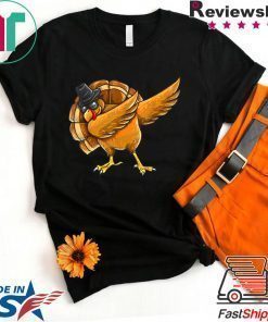 Dabbing Turkey Shirt Thanksgiving Boys Kids Men Turkey Day T-Shirt