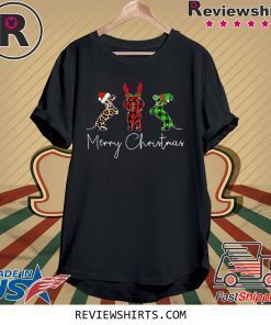 Dachshund Leopard Plaid Printed Merry Christmas Shirt