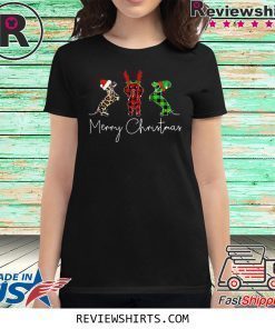 Dachshund Leopard Plaid Printed Merry Christmas Shirt