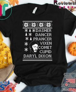 Dasher Dancer Prancer Vixen Comet Cupid Daryl Dixon Christmas Shirt