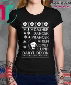 Dasher Dancer Prancer Vixen Comet Cupid Daryl Dixon Christmas Shirt