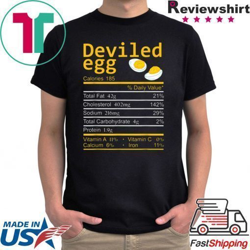 Deviled Egg Nutrition Facts Thanksgiving Costume Christmas T-Shirt