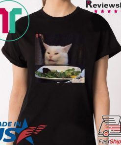 Dinner Table Cat Meme Funny Internet Yelling Confused Shirt