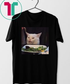 Dinner Table Cat Meme Funny Internet Yelling Confused Shirt