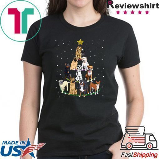 Dog Lover Christmas Tree T-Shirt