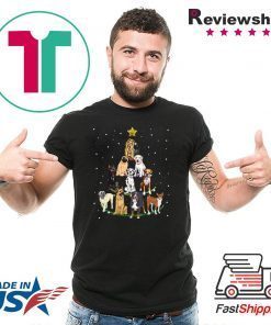 Dog Lover Christmas Tree T-Shirt