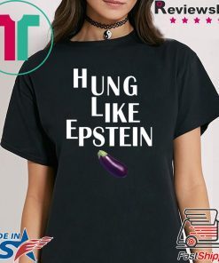 Eggplant Hung like Epstein Funny t-shirt