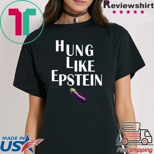 Eggplant Hung like Epstein Funny t-shirt