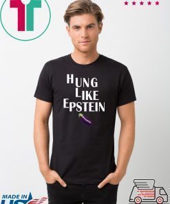 Eggplant Hung like Epstein Funny t-shirt