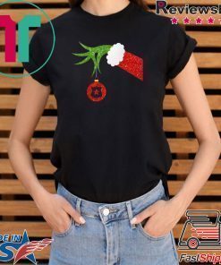 Funny Grinch Hand holding Police ornament Christmas T-Shirt