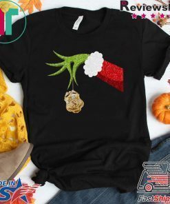 Funny Grinch Hand holding Police ornament Christmas shirt