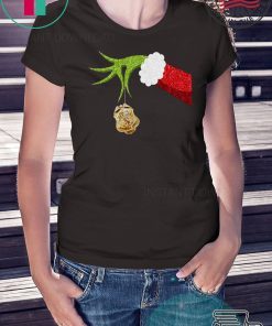 Funny Grinch Hand holding Police ornament Christmas shirt