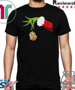 Funny Grinch Hand holding Police ornament Christmas shirt