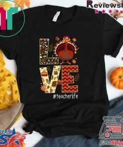 Funny Love Teacher Life Turkey Thanksgiving #Teacherlife Premium T-Shirt