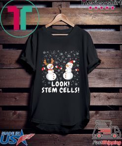 Funny Stem Cell Snowman Christmas Science Tee shirt