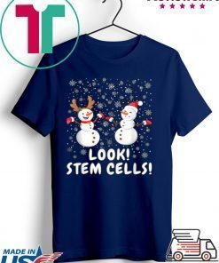 Funny Stem Cell Snowman Christmas Science Tee shirt