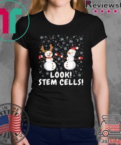 Funny Stem Cell Snowman Christmas Science Tee shirt