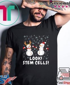 Funny Stem Cell Snowman Christmas Science Tee shirt