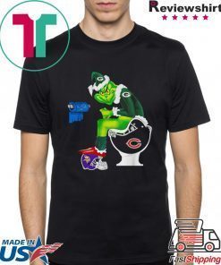 GREEN BAY PACKERS GRINCH TOILET MINNESOTA VIKINGS MIAMI DOLPHINS PATROITS SHIRT