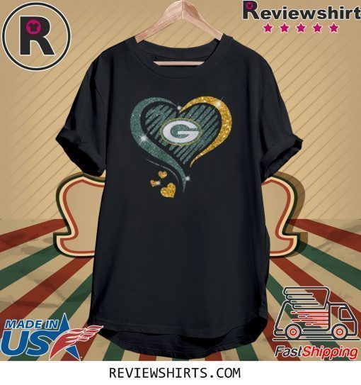 Green Bay Packers Heart Diamond Shirt