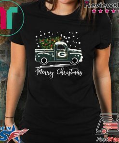 Green Bay Packers pickup truck Merry Christmas shirt