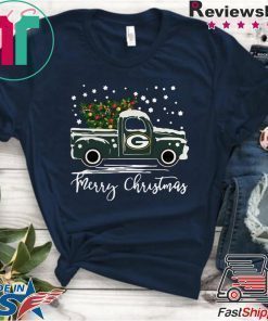 Green Bay Packers pickup truck Merry Christmas shirt