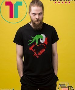 Grinch Hand Holding A Barber Items Christmas Style Shirt