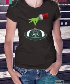 Grinch Hand Holding New York Jets Funny T Shirt