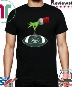 Grinch Hand Holding New York Jets Funny T Shirt