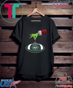 Grinch Hand Holding New York Jets Funny T Shirt
