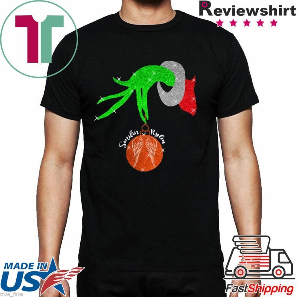 Grinch Hand Holding Ornament Smilin Rylean shirt