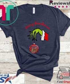 Grinch Hand holding Donate Life Merry Christmas T-Shirt