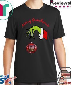Grinch Hand holding Donate Life Merry Christmas T-Shirt