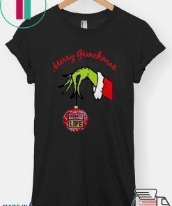 Grinch Hand holding Donate Life Merry Christmas T-Shirt