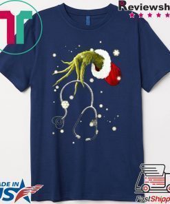 Grinch Hand Hold Stethoscope Nurse Christmas 2020 Shirt