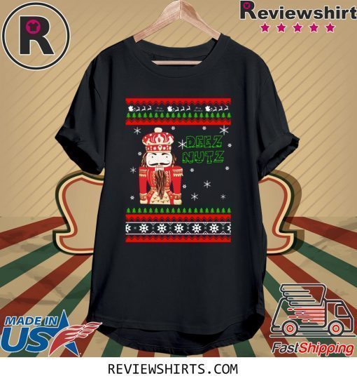 Hand Engraved Nutcracker DEEZ NUTZ Christmas Shirt