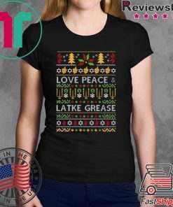 Hanukkah love piece Latke grease Christmas T-Shirt