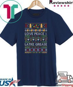 Hanukkah love piece Latke grease Christmas T-Shirt