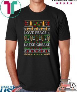 Hanukkah love piece Latke grease Christmas T-Shirt